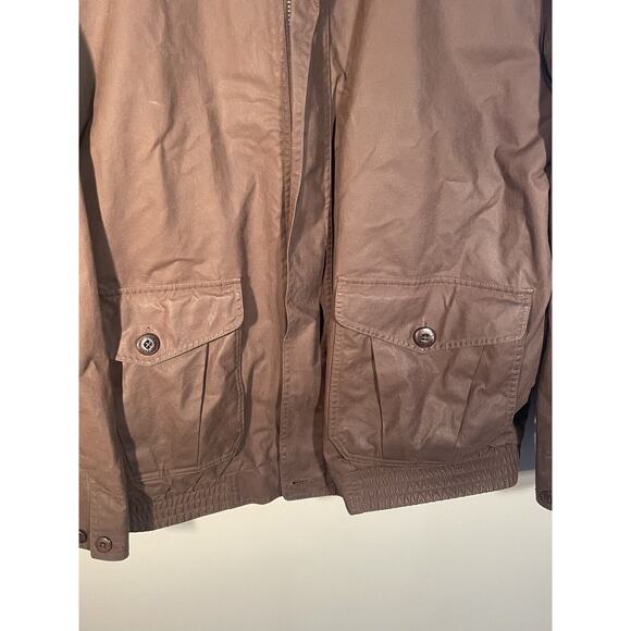 LL Bean British Millerain Waxed Cotton Bomber Style Jacket Men’s Size XLT - Picture 4 of 13